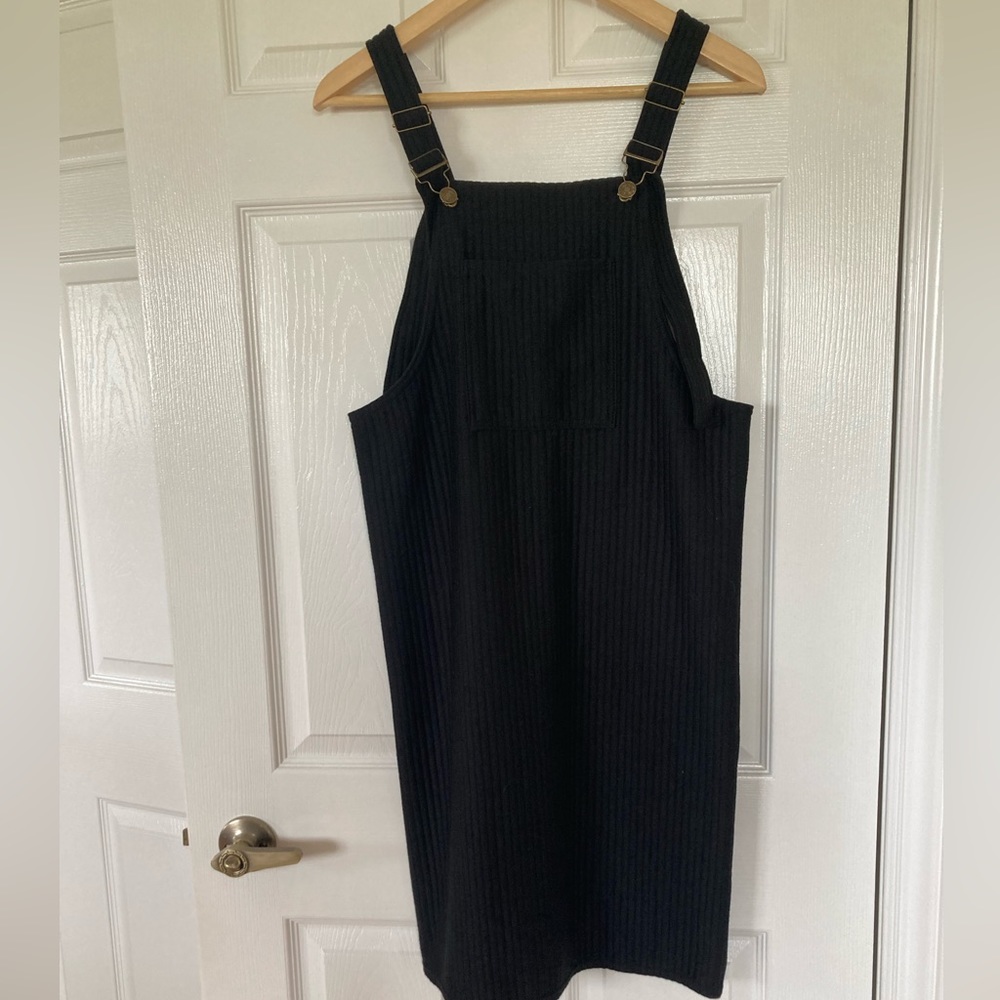 Hengsheng Jeans Ribbed Overall Dress